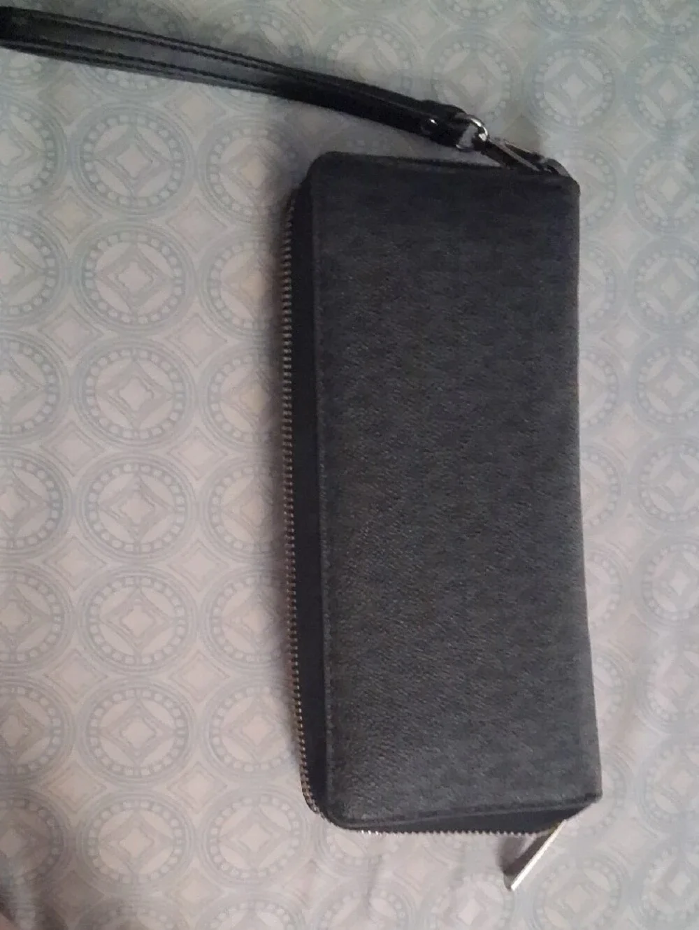 Michael Kors Black Zip Wristlet Wallet with Logo